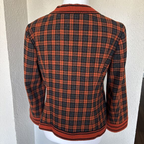 Anthropologie - Plenty By Tracy Reese Plaid  Sweater With Pockets Size 8 - Picture 9 of 12
